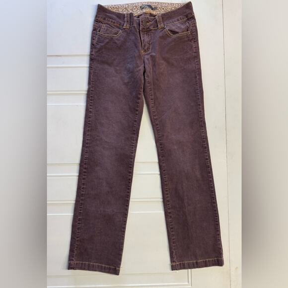 Prana Pants - Prana Pants Womens 4 Burgundy Trinity Corduroy Straight Leg Stretch Trousers